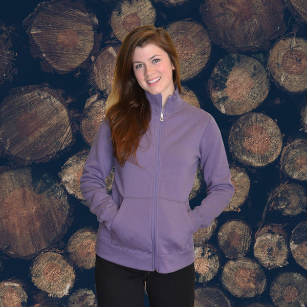 Ladies Full-Zip Mock Sweatshirt